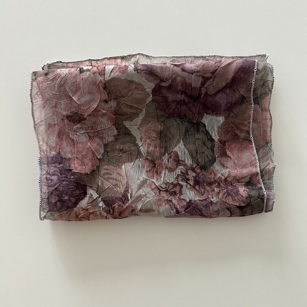 Delicate Floral Mini Neck Wrap Scarf